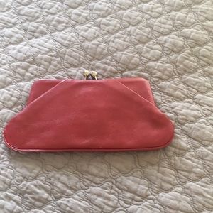 Hobo red leather clutch